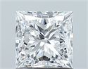 Natural Diamond 1.02 Carats, Princess with  Cut, E Color, SI1 Clarity and Certified by GIA