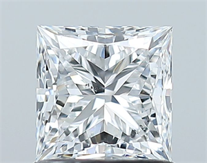 Picture of Natural Diamond 1.02 Carats, Princess with  Cut, E Color, SI1 Clarity and Certified by GIA