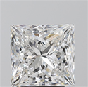 Natural Diamond 3.07 Carats, Princess with  Cut, E Color, SI1 Clarity and Certified by GIA