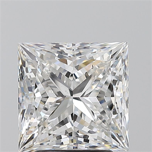Picture of Natural Diamond 3.07 Carats, Princess with  Cut, E Color, SI1 Clarity and Certified by GIA