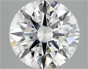 Lab Grown Diamond 3.09 Carats, Round with Ideal Cut, D Color, VS1 Clarity and Certified by IGI