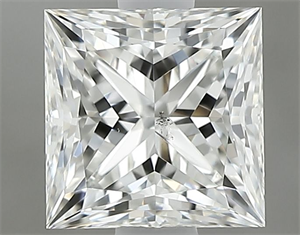 Picture of Natural Diamond 0.80 Carats, Princess with  Cut, G Color, SI1 Clarity and Certified by GIA