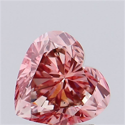 Picture of Lab Grown Diamond 2.21 Carats, Heart with  Cut, Fancy Vivid Pink Color, VS2 Clarity and Certified by IGI
