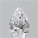 Natural Diamond 0.50 Carats, Pear with  Cut, D Color, SI1 Clarity and Certified by GIA