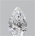 Natural Diamond 0.50 Carats, Pear with  Cut, D Color, SI1 Clarity and Certified by GIA