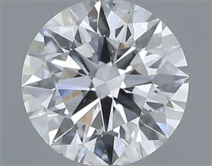 Picture of Natural Diamond 0.43 Carats, Round with Excellent Cut, E Color, VS2 Clarity and Certified by GIA