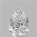 Natural Diamond 0.50 Carats, Pear with  Cut, D Color, VVS1 Clarity and Certified by GIA