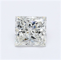 Natural Diamond 1.61 Carats, Princess with  Cut, J Color, VS1 Clarity and Certified by GIA