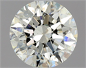 Natural Diamond 0.90 Carats, Round with Excellent Cut, I Color, SI2 Clarity and Certified by HRD