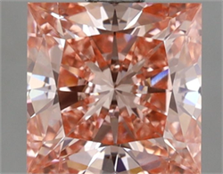 Picture of Lab Grown Diamond 1.54 Carats, Princess with  Cut, Fancy Vivid Pink Color, VVS2 Clarity and Certified by IGI