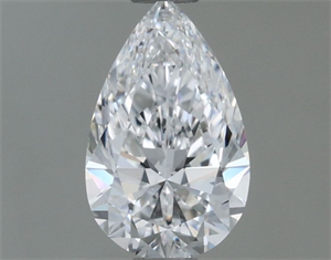 Picture of Natural Diamond 0.53 Carats, Pear with  Cut, D Color, VVS2 Clarity and Certified by GIA