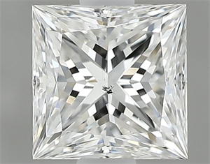 Picture of Natural Diamond 0.91 Carats, Princess with  Cut, G Color, SI1 Clarity and Certified by GIA