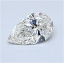 Natural Diamond 0.70 Carats, Pear with  Cut, H Color, VS2 Clarity and Certified by GIA