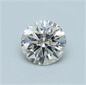 Natural Diamond 0.70 Carats, Round with Excellent Cut, J Color, VVS2 Clarity and Certified by IGI