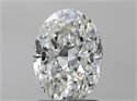 Natural Diamond 1.40 Carats, Oval with  Cut, J Color, SI1 Clarity and Certified by GIA