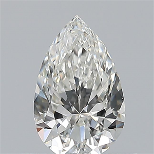 Picture of Natural Diamond 0.53 Carats, Pear with  Cut, H Color, VS1 Clarity and Certified by GIA