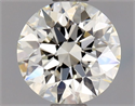Natural Diamond 0.70 Carats, Round with Excellent Cut, K Color, VVS1 Clarity and Certified by GIA