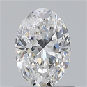 Natural Diamond 0.71 Carats, Oval with  Cut, D Color, VVS2 Clarity and Certified by GIA