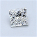 Natural Diamond 0.91 Carats, Princess with  Cut, F Color, SI2 Clarity and Certified by GIA