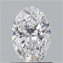 Natural Diamond 0.80 Carats, Oval with  Cut, D Color, VVS2 Clarity and Certified by GIA
