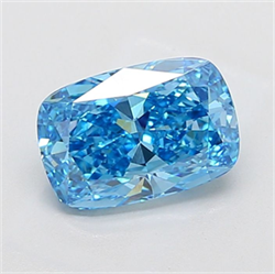 Picture of Lab Grown Diamond 3.02 Carats, CUSHION MODIFIED with  Cut, Fancy Vivid Blue Color, VS1 Clarity and Certified by IGI