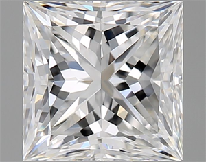 Picture of Natural Diamond 1.02 Carats, Princess with  Cut, F Color, VVS1 Clarity and Certified by GIA