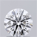 Lab Grown Diamond 1.05 Carats, Round with Ideal Cut, D Color, VVS2 Clarity and Certified by IGI