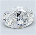 Diamante Natural 3.02 quilates, Ovalado , Color F, claridad SI2 y certificado GIA