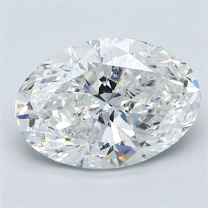 Foto Diamante Natural 3.02 quilates, Ovalado , Color F, claridad SI2 y certificado GIA de