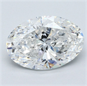 Diamante Natural 3.02 quilates, Ovalado , Color F, claridad SI2 y certificado GIA