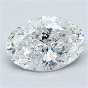 Foto Diamante Natural 3.02 quilates, Ovalado , Color F, claridad SI2 y certificado GIA de