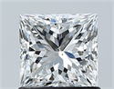 Natural Diamond 1.01 Carats, Princess with  Cut, F Color, SI1 Clarity and Certified by GIA