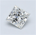 Natural Diamond 1.01 Carats, Princess with  Cut, H Color, VS1 Clarity and Certified by GIA