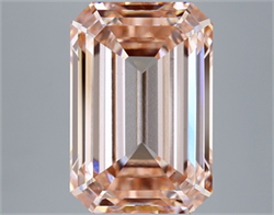 Picture of Lab Grown Diamond 10.03 Carats, Emerald with  Cut, Fancy Intense Pink Color, VS1 Clarity and Certified by IGI