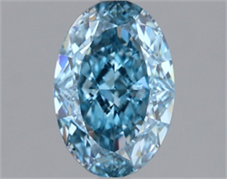 Picture of Lab Grown Diamond 1.56 Carats, Oval with  Cut, Fancy Vivid Blue Color, VVS2 Clarity and Certified by IGI