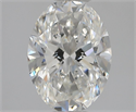 Natural Diamond 1.30 Carats, Oval with  Cut, G Color, VS2 Clarity and Certified by GIA