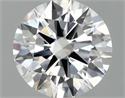Lab Grown Diamond 1.03 Carats, Round with Excellent Cut, F Color, VVS2 Clarity and Certified by IGI