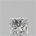 Natural Diamond 0.50 Carats, Princess with  Cut, F Color, VS1 Clarity and Certified by GIA