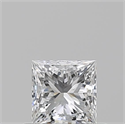 Diamante Natural 0.52 quilates, Princesa , Color E, claridad VVS2 y certificado GIA