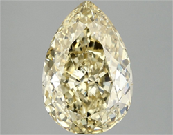 Picture of Lab Grown Diamond 3.08 Carats, Pear with  Cut, Fancy Intense Yellow Color, VS2 Clarity and Certified by IGI