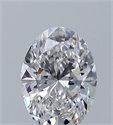 Natural Diamond 0.50 Carats, Oval with  Cut, E Color, VVS1 Clarity and Certified by GIA