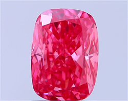 Picture of Lab Grown Diamond 1.53 Carats, CUSHION MODIFIED with  Cut, Fancy Vivid Pink Color, VS1 Clarity and Certified by IGI