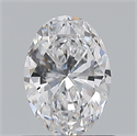 Natural Diamond 0.60 Carats, Oval with  Cut, D Color, VS2 Clarity and Certified by GIA