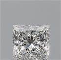 Diamante Natural 0.52 quilates, Princesa , Color F, claridad IF y certificado GIA