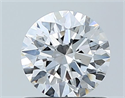 Natural Diamond 0.73 Carats, Round with Excellent Cut, F Color, SI1 Clarity and Certified by GIA