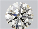 Natural Diamond 0.57 Carats, Round with Excellent Cut, H Color, VVS1 Clarity and Certified by IGI