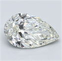 Natural Diamond 3.51 Carats, Pear with  Cut, J Color, SI2 Clarity and Certified by GIA