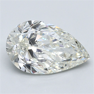 Picture of Natural Diamond 3.51 Carats, Pear with  Cut, J Color, SI2 Clarity and Certified by GIA