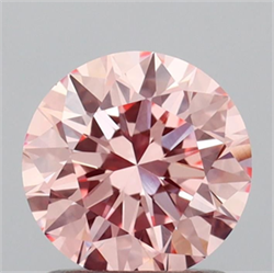 Picture of Lab Grown Diamond 1.22 Carats, Round with Excellent Cut, Fancy Intense Pink Color, VVS2 Clarity and Certified by IGI