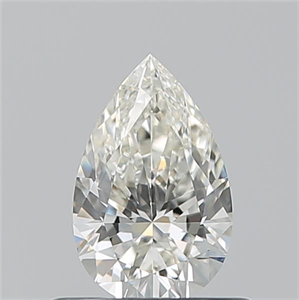 Picture of Natural Diamond 0.54 Carats, Pear with  Cut, J Color, VVS2 Clarity and Certified by GIA